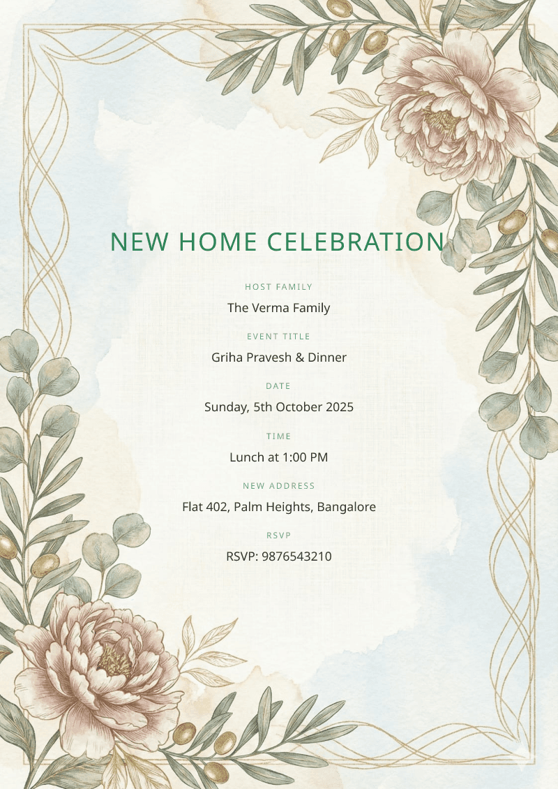 New Home Celebration